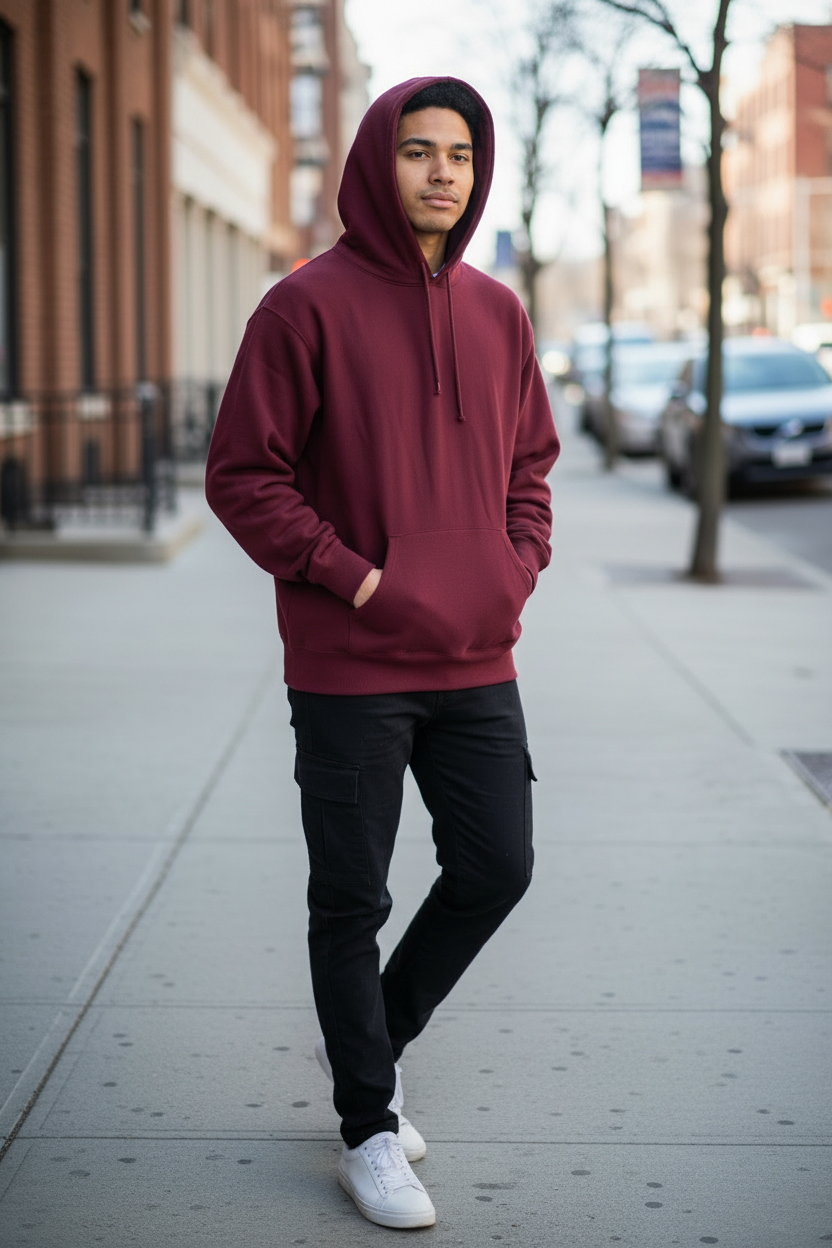 Pullover Hoodie - Burgundy