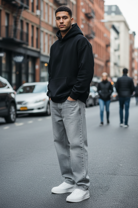 Baggy Jeans - Light Grey