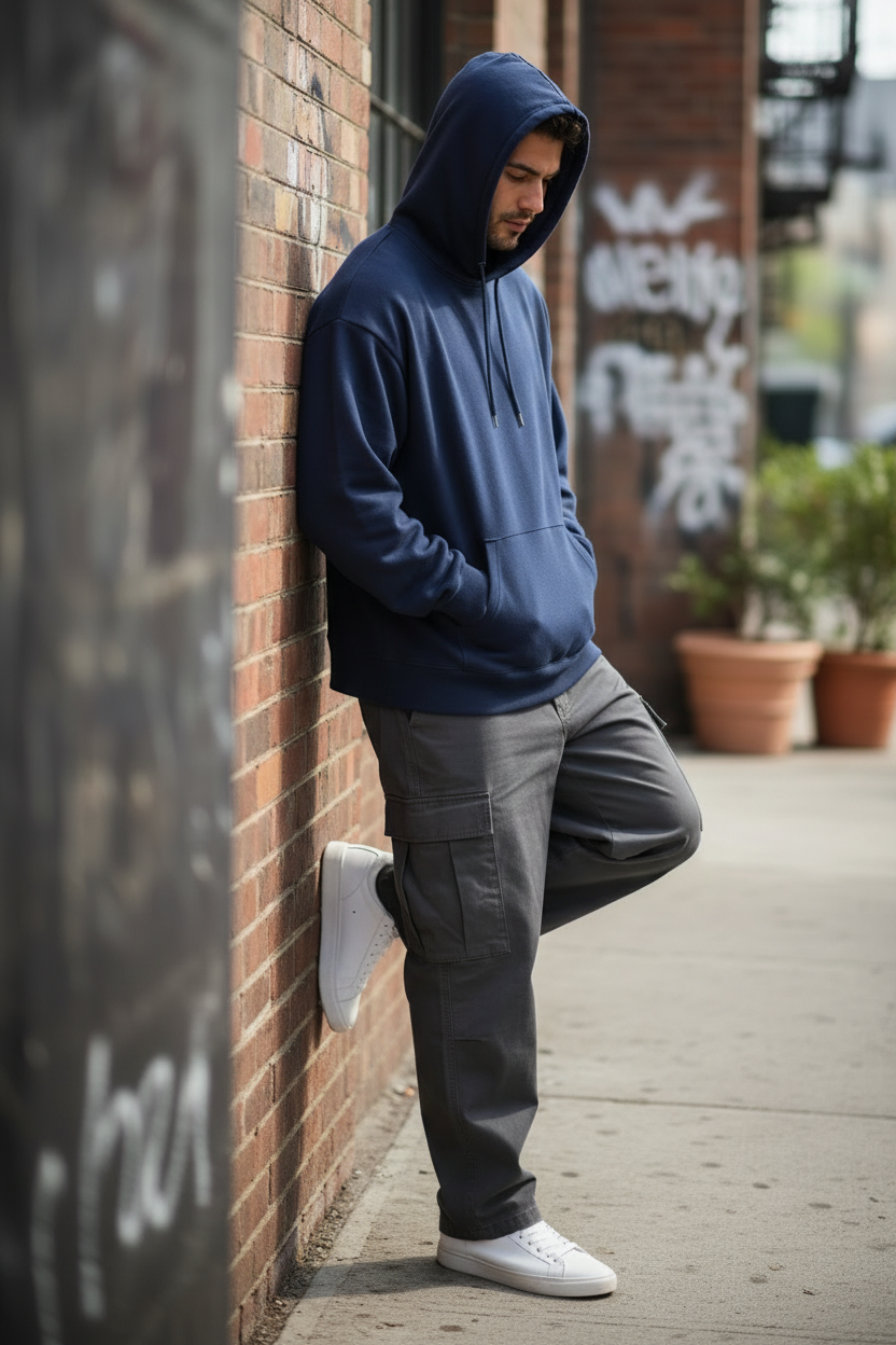 Premium Oversized Hoodie - Navy Blue