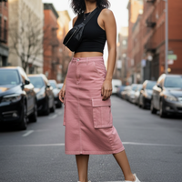 Street Cargo Skirt - Dusty Rose